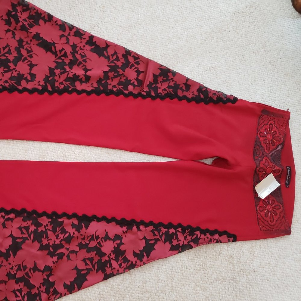 Flare red pant